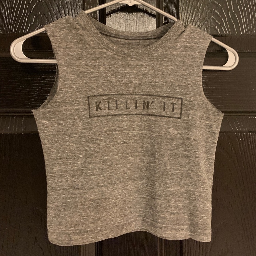 Gray Crop Top